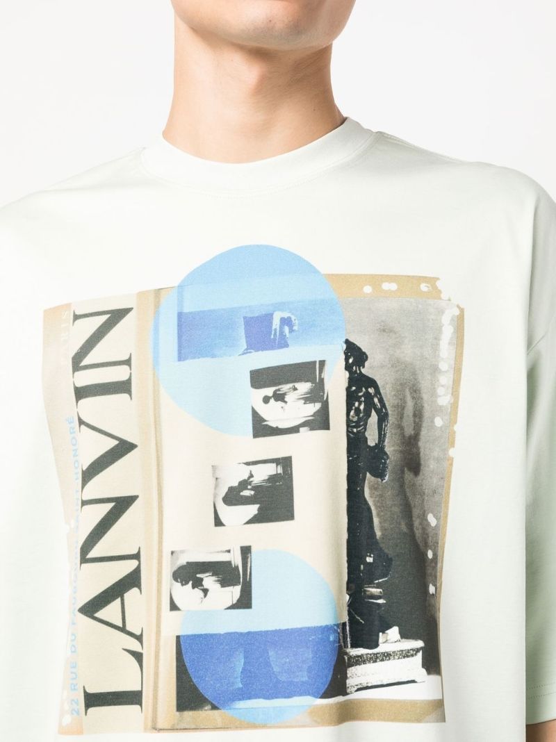 White Graphic Print Cotton T-shirt