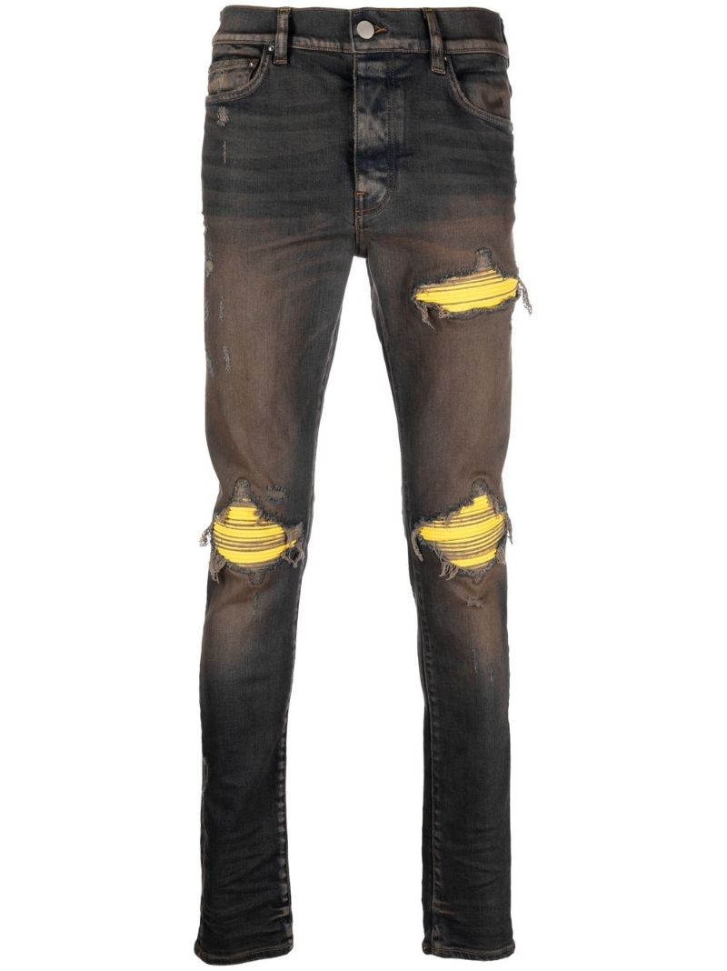 Blue Distressed Skinny Jeans