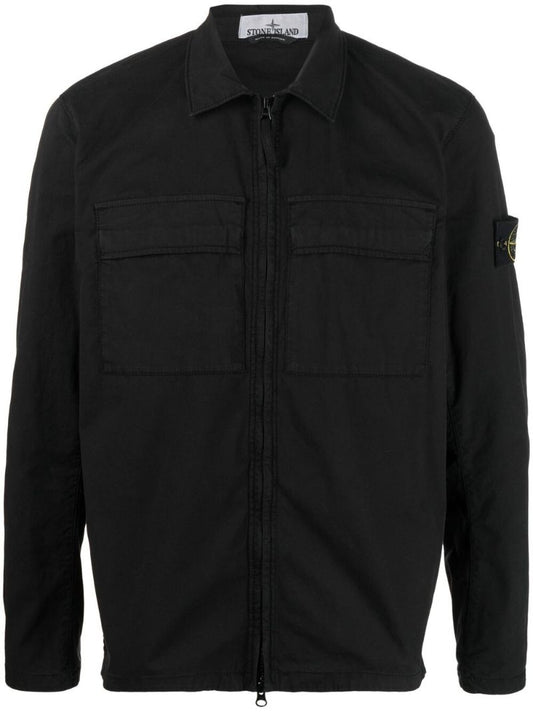 Black Compass Logo Shirt Jacket