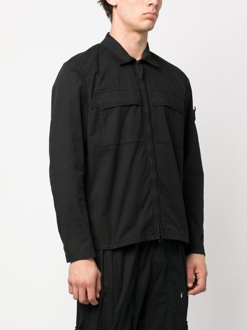 Black Compass Logo Shirt Jacket
