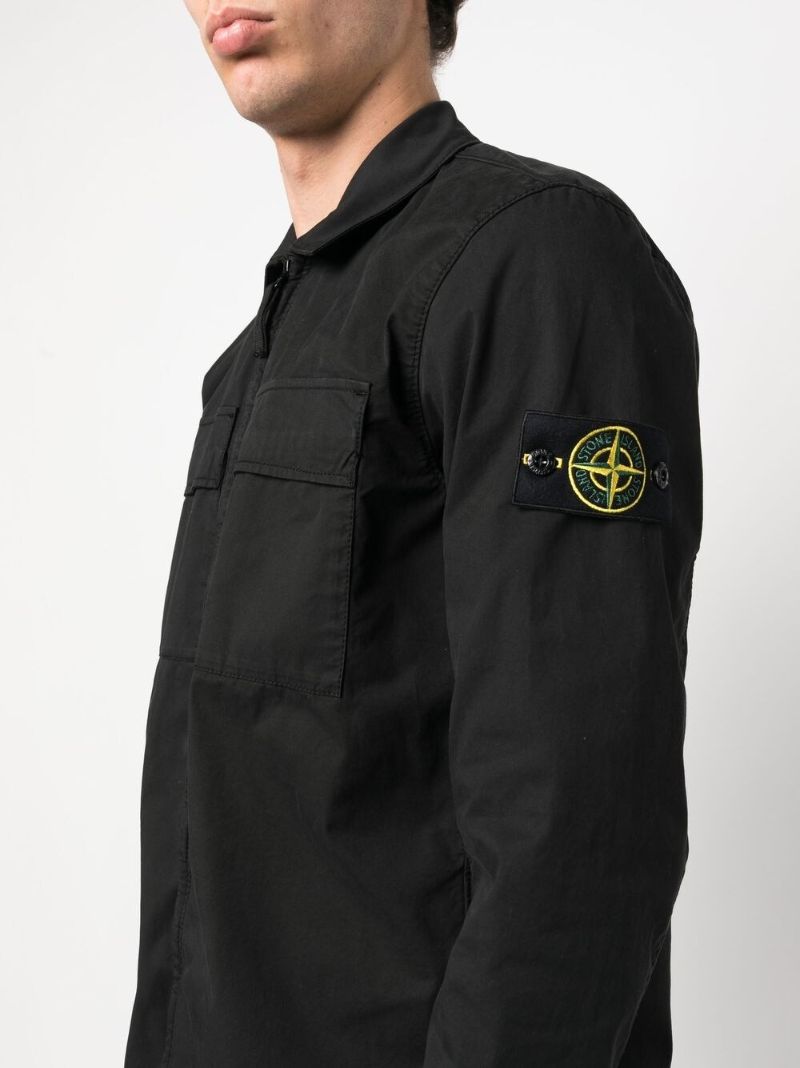 Black Compass Logo Shirt Jacket