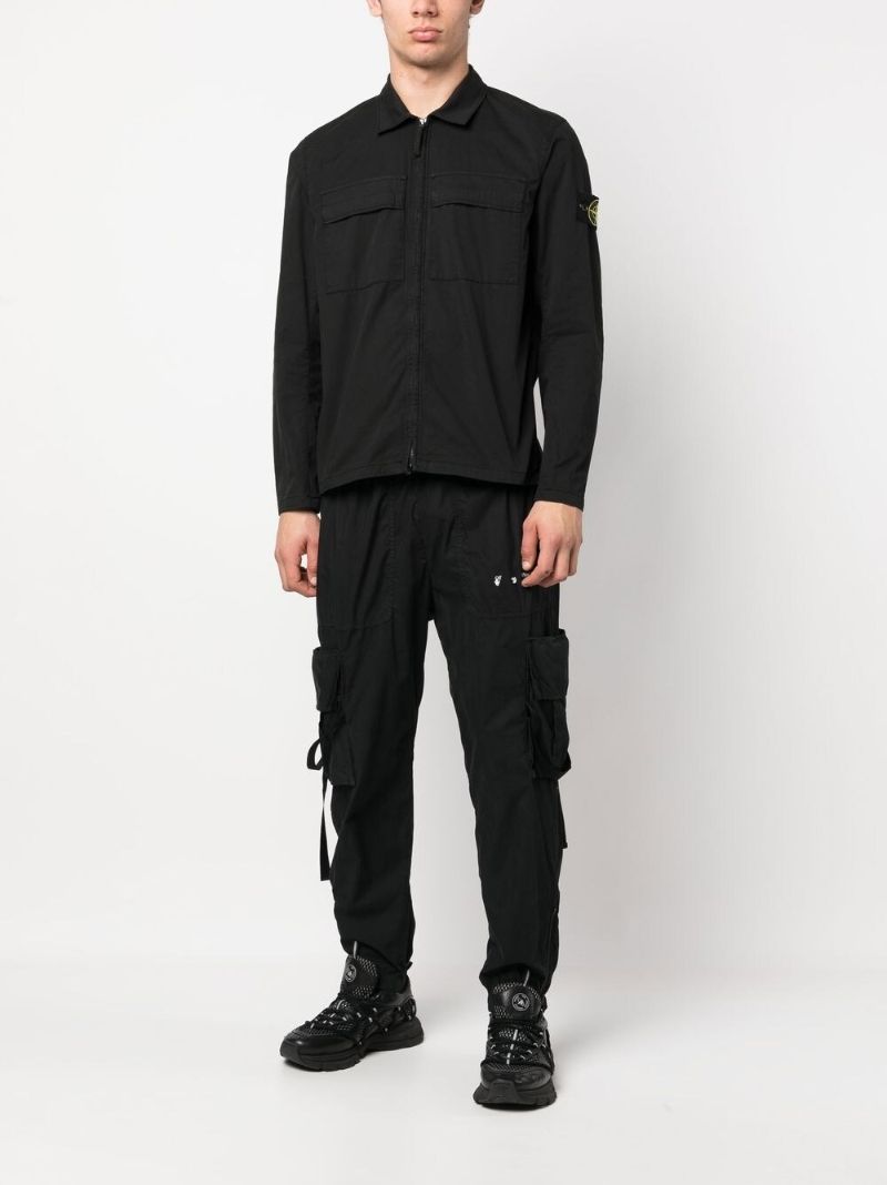 Black Compass Logo Shirt Jacket