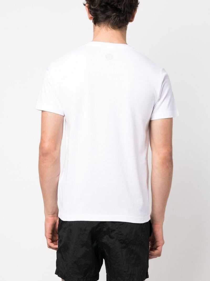 White Abbreviation One Print Cotton T-shirt