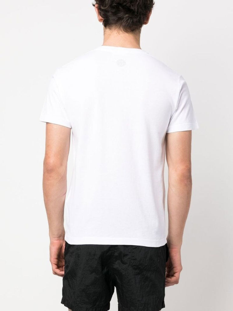 White Abbreviation One Print Cotton T-shirt