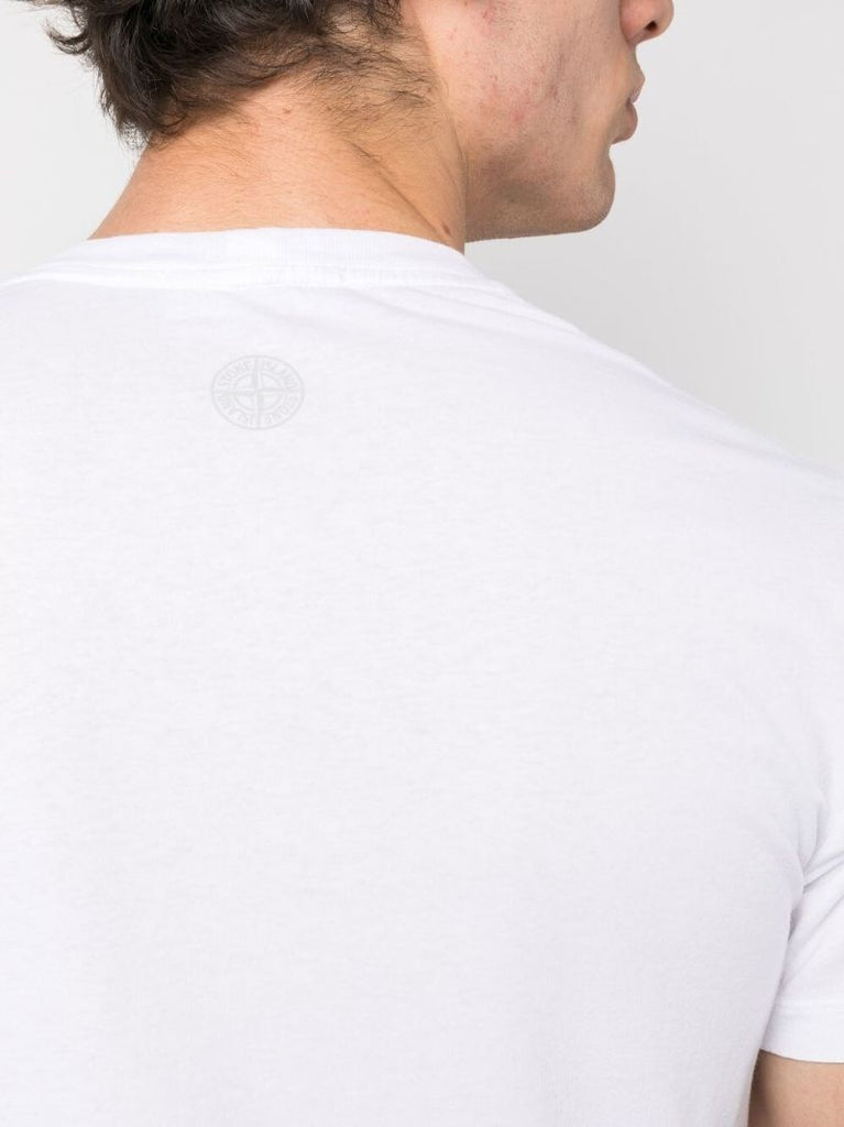 White Abbreviation One Print Cotton T-shirt