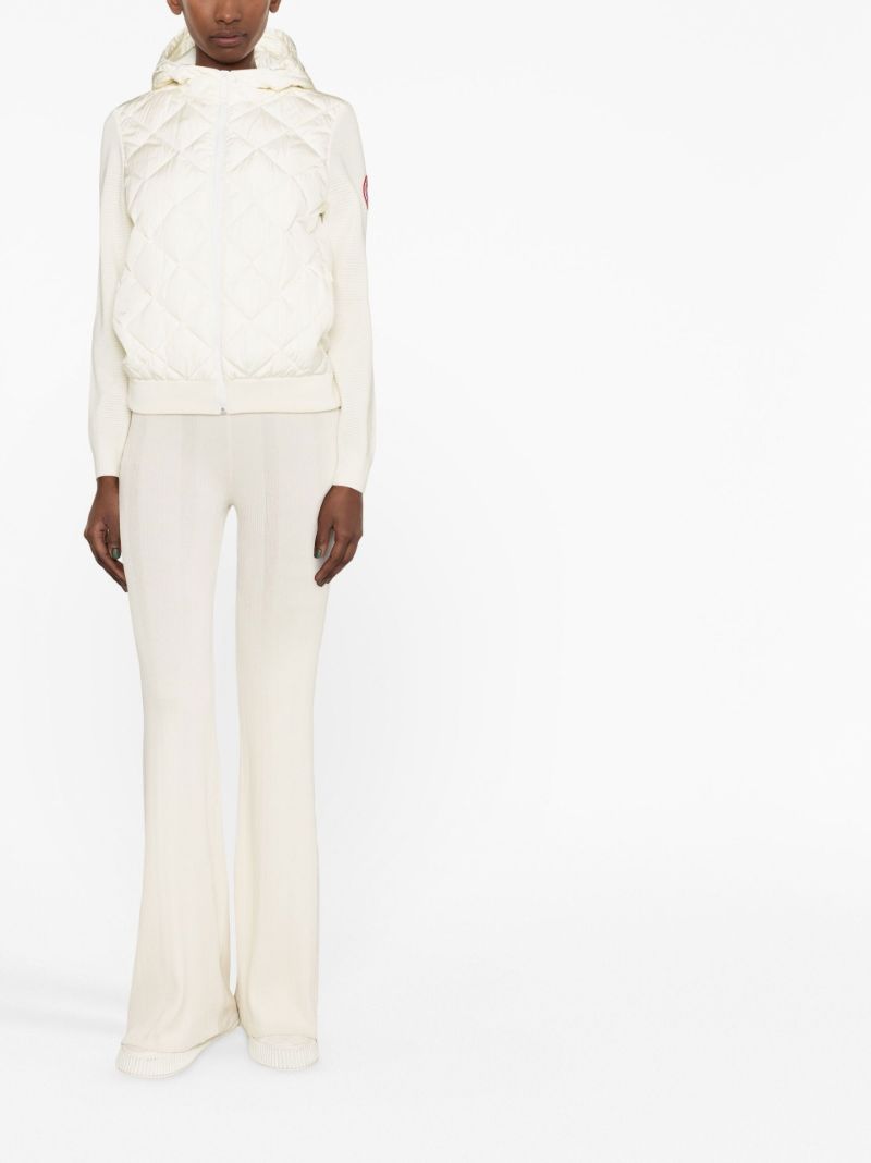 White Quilted Hooded Jacket