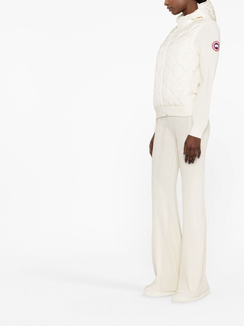 White Quilted Hooded Jacket
