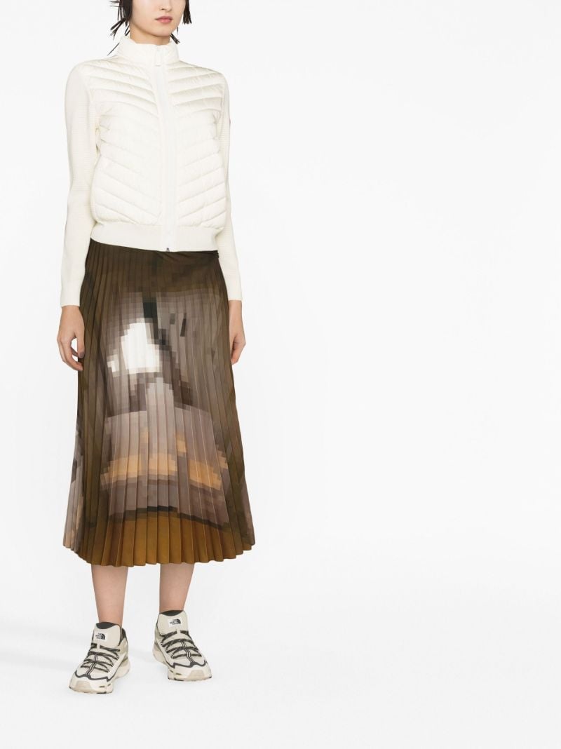 White Hybridge Knit Jacket