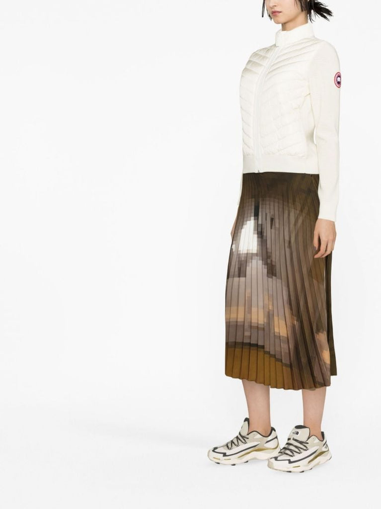 White Hybridge Knit Jacket