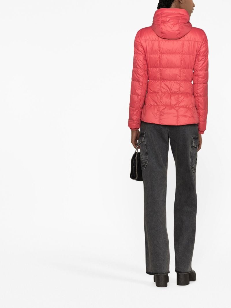 Pink Abbott Quilted Hooded Jacket