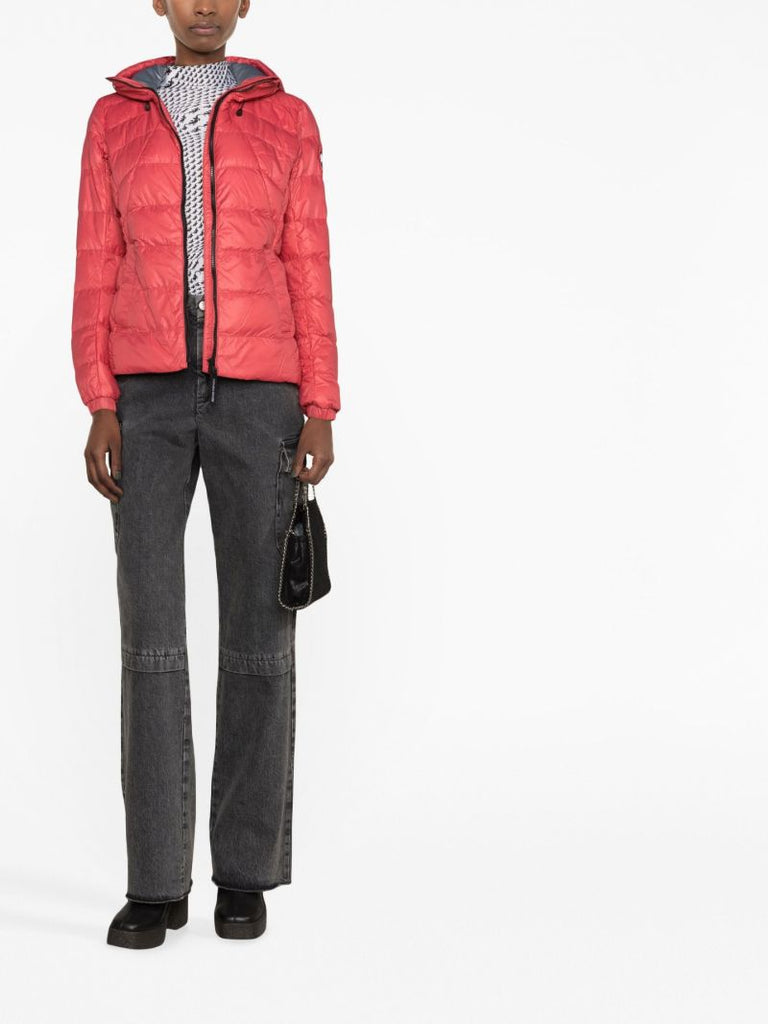 Pink Abbott Quilted Hooded Jacket