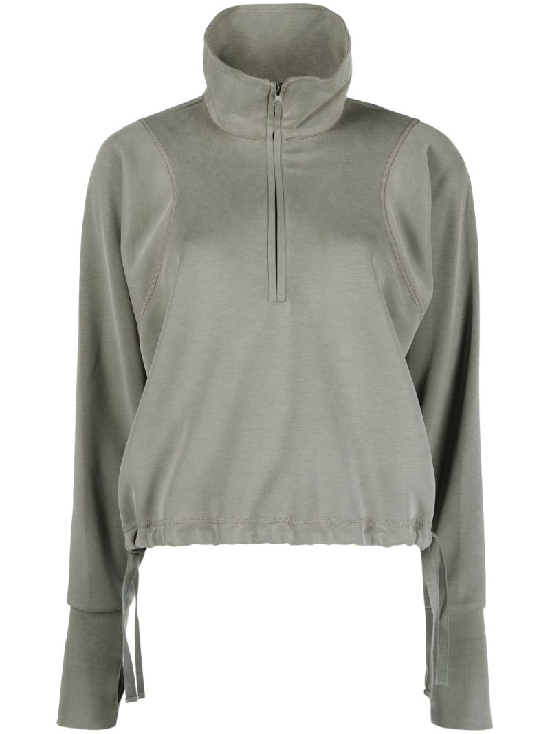 Green Sand Wash Zip-up Sweatshirt