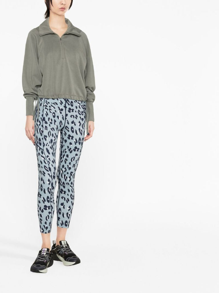 Green Sand Wash Zip-up Sweatshirt