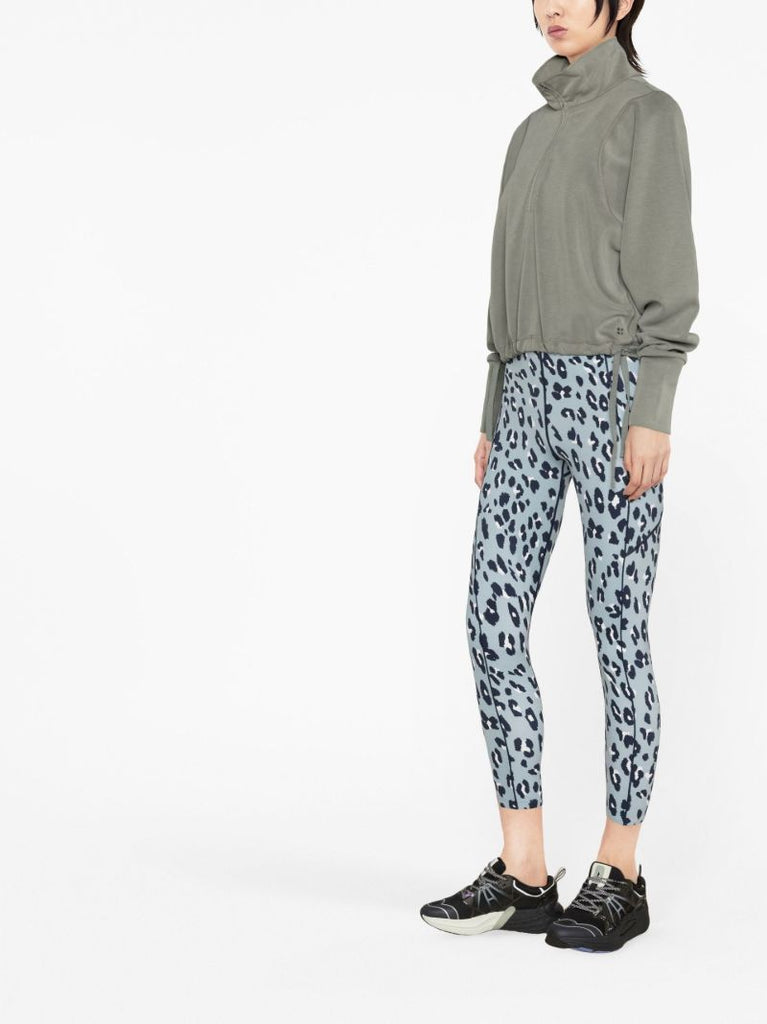 Green Sand Wash Zip-up Sweatshirt