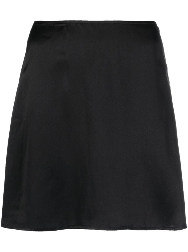 Black Benson A-line Mini Skirt