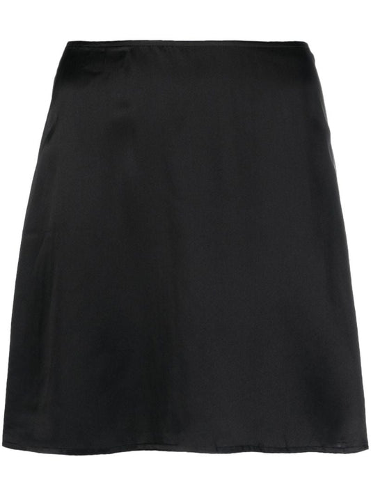 Black Benson A-line Mini Skirt