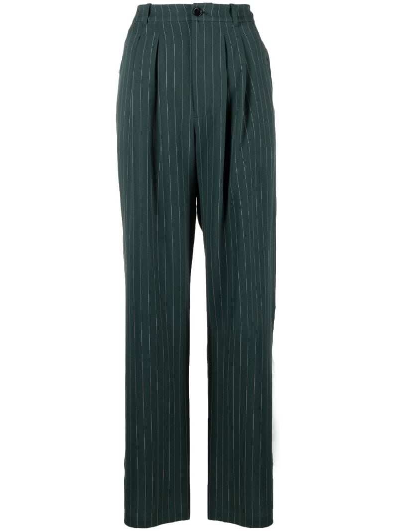 Green Mason Pinstripe Trousers