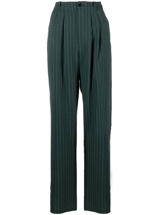 Green Mason Pinstripe Trousers