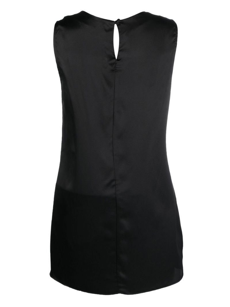 Black Serina Silk Mini Shift Dress