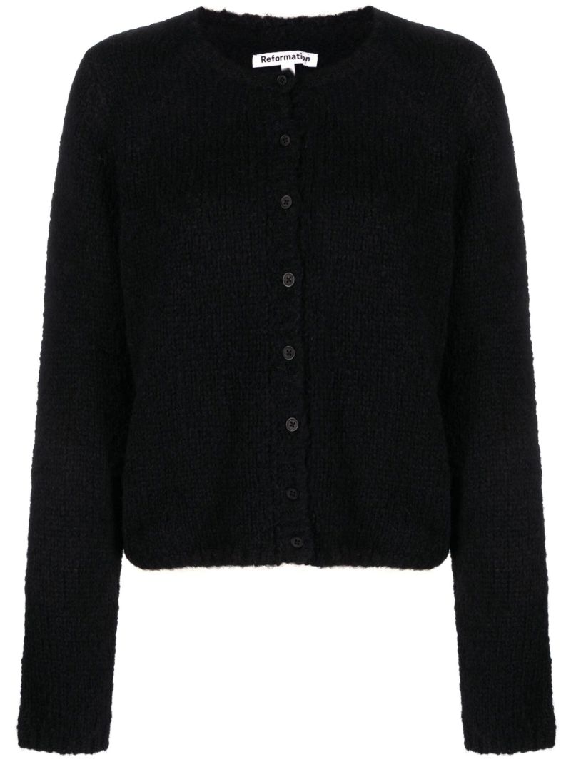 Black Clara Crew Neck Cardigan