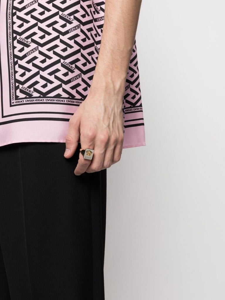 Gold-tone Medusa Signet Ring