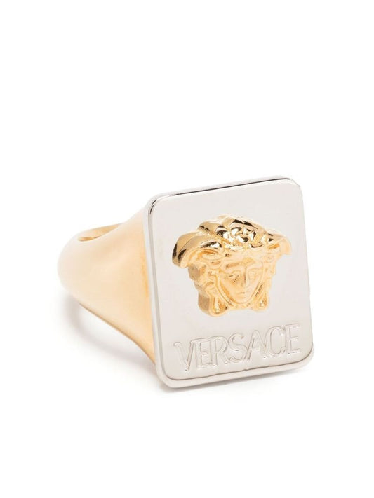 Gold-tone Medusa Signet Ring