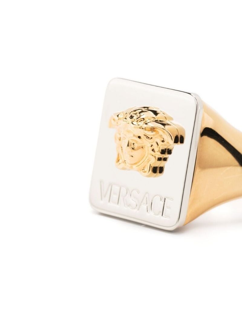 Gold-tone Medusa Signet Ring