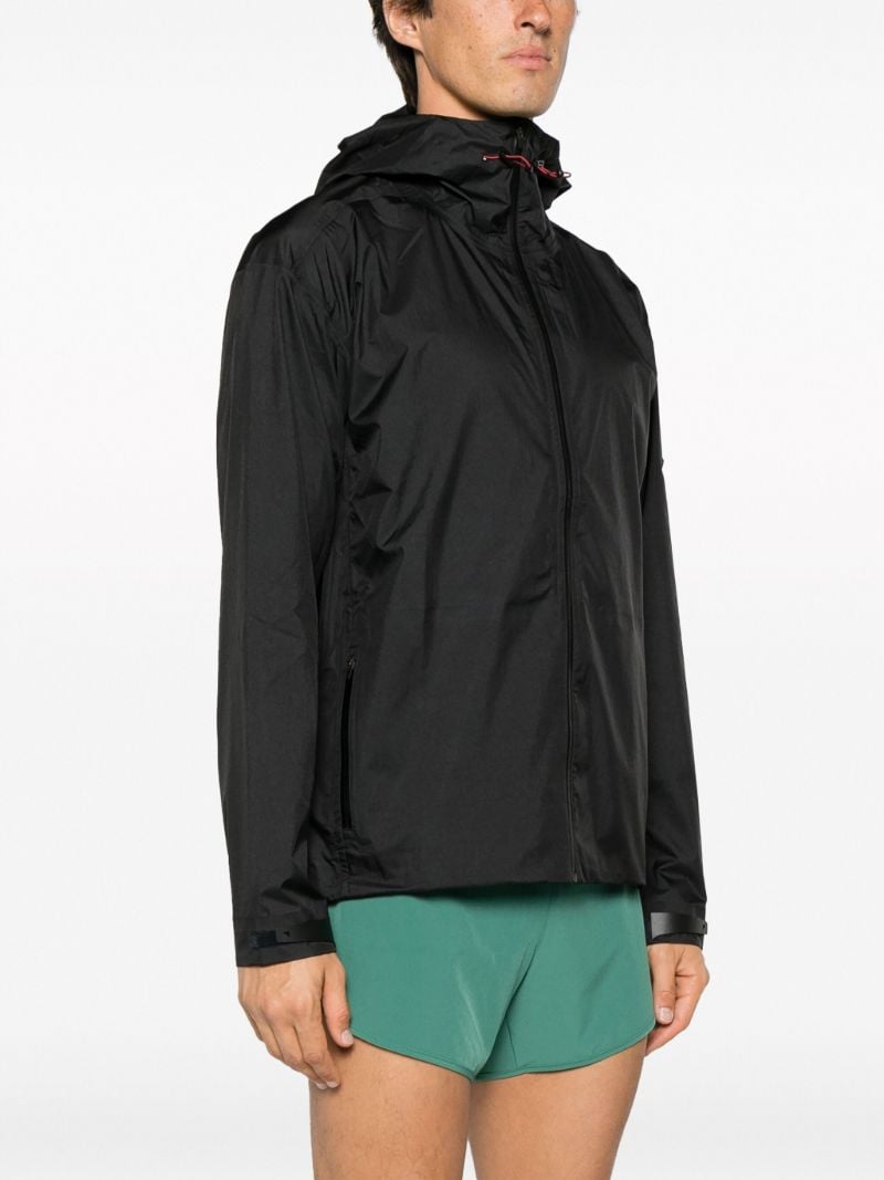 Black Waterproof Hooded Jacket