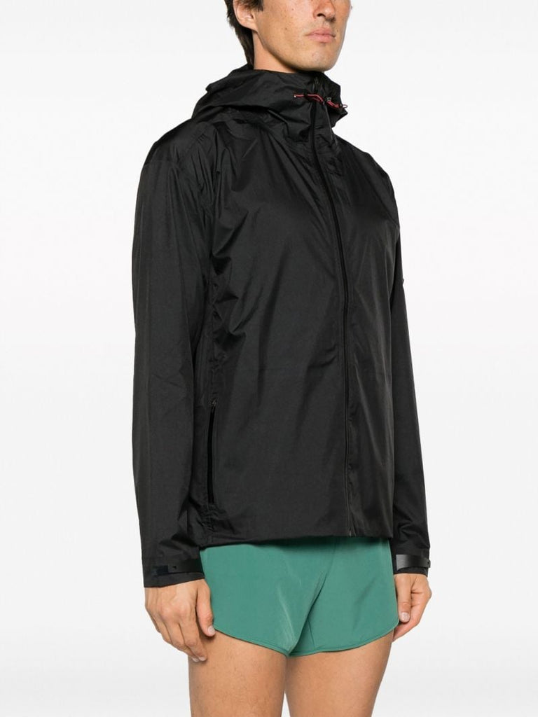 Black Waterproof Hooded Jacket