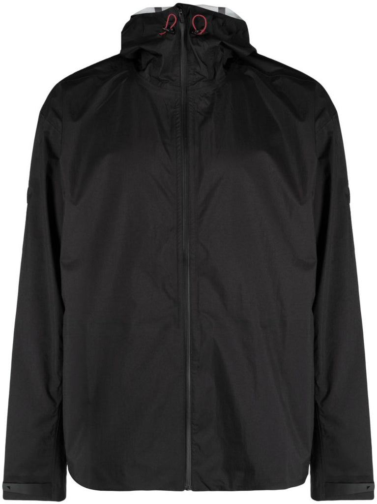 Black Waterproof Hooded Jacket