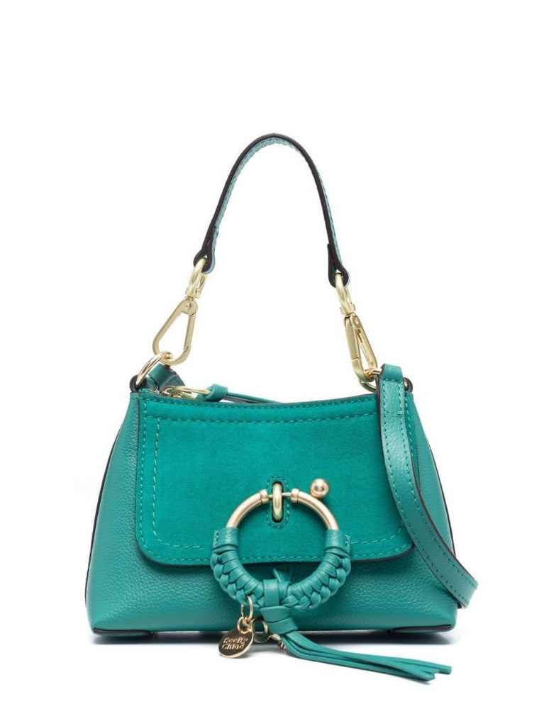 Green Joan Leather Cross Body Bag