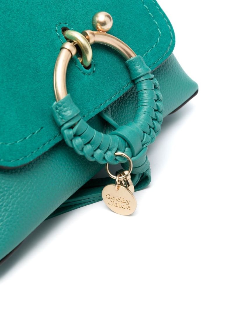 Green Joan Leather Cross Body Bag