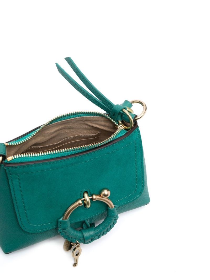 Green Joan Leather Cross Body Bag