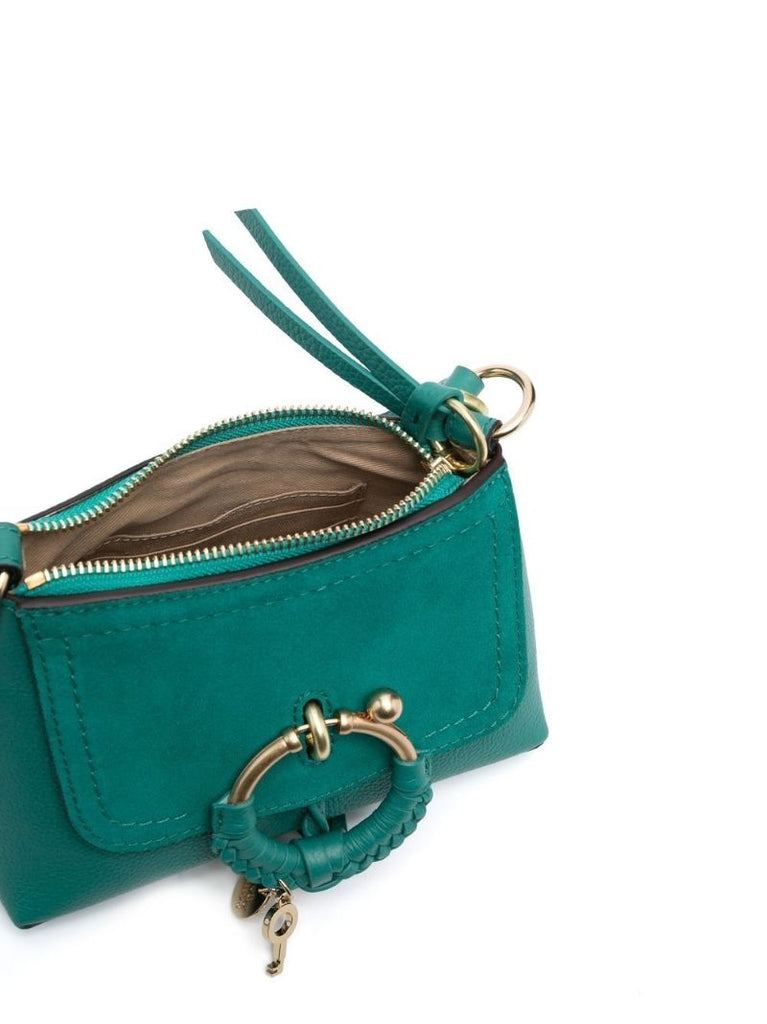 Green Joan Leather Cross Body Bag