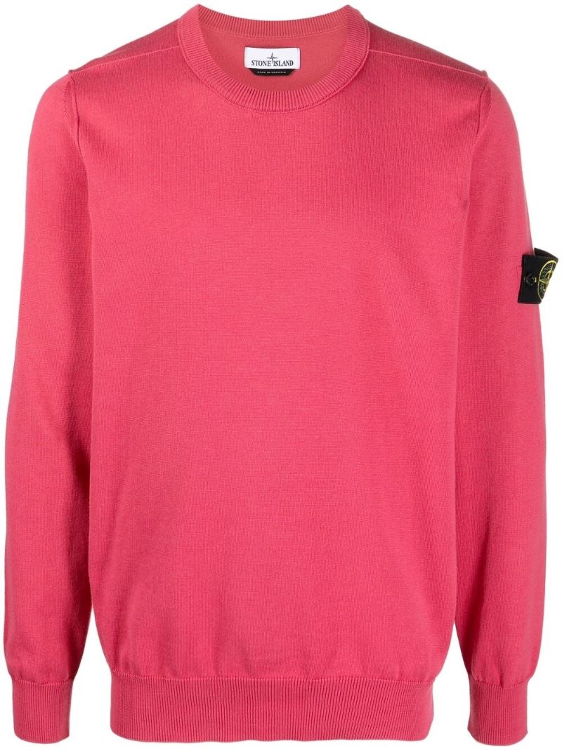 Pink Compass Patch Jumper