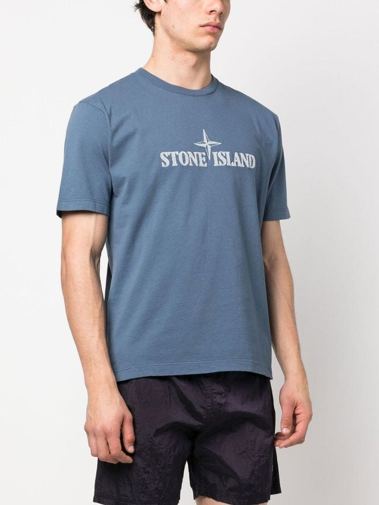 Blue Stitches Two Embroidered T-shirt