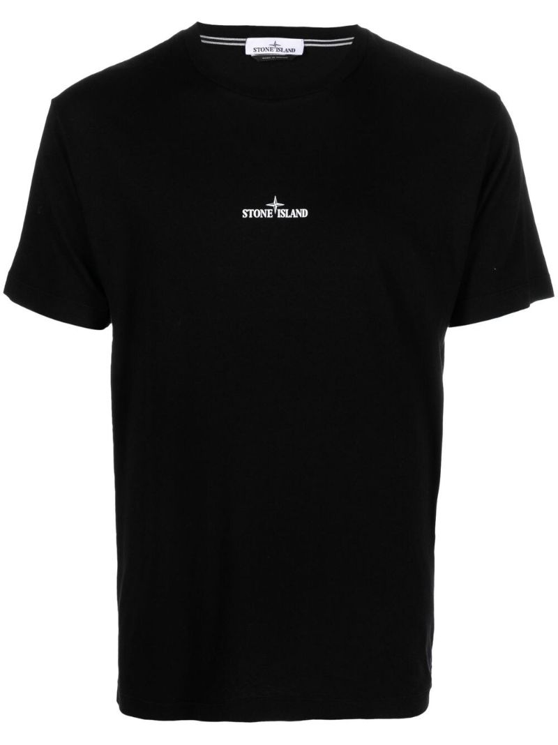 Black Logo Print Cotton T-shirt