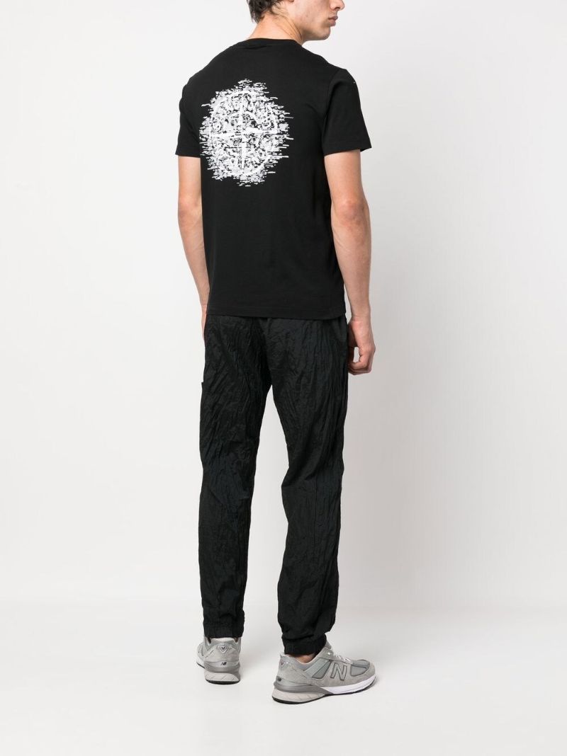 Black Logo Print Cotton T-shirt