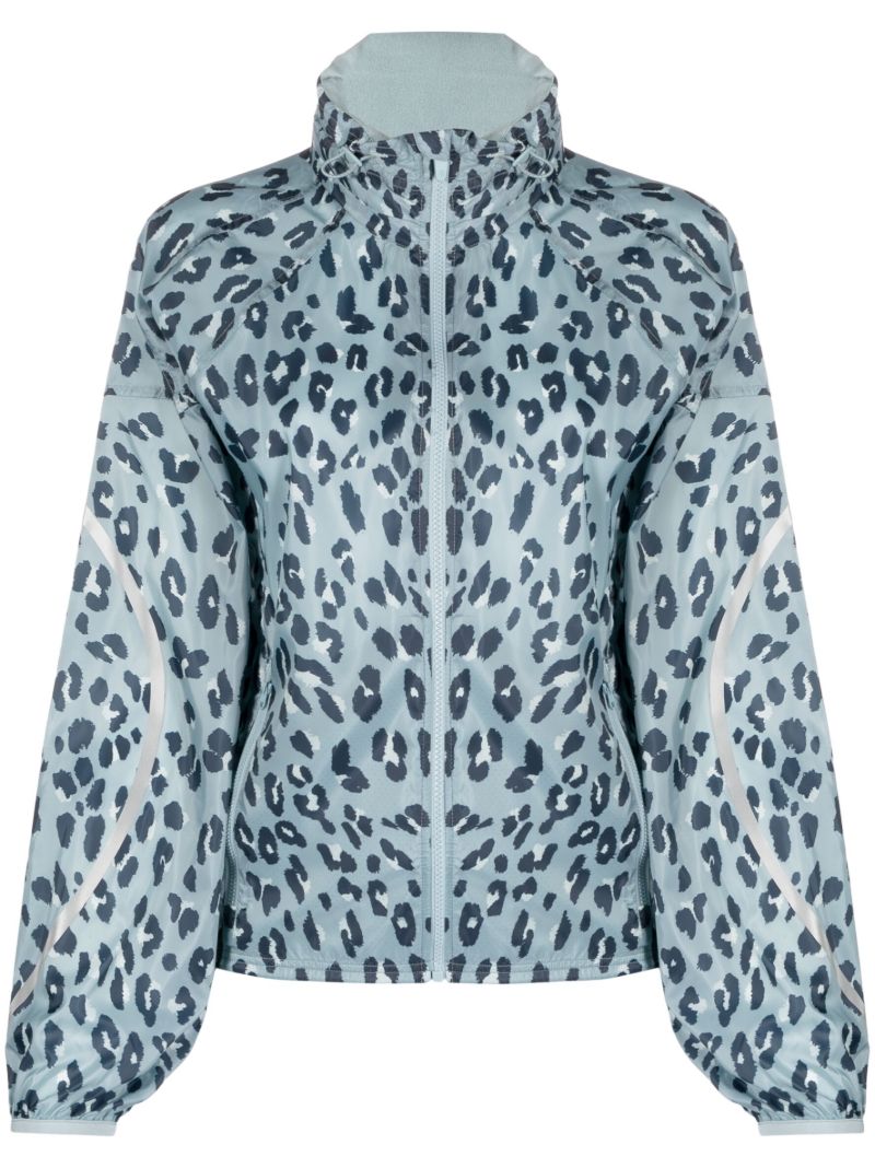 Blue Pack Away Cheetah-print Jacket