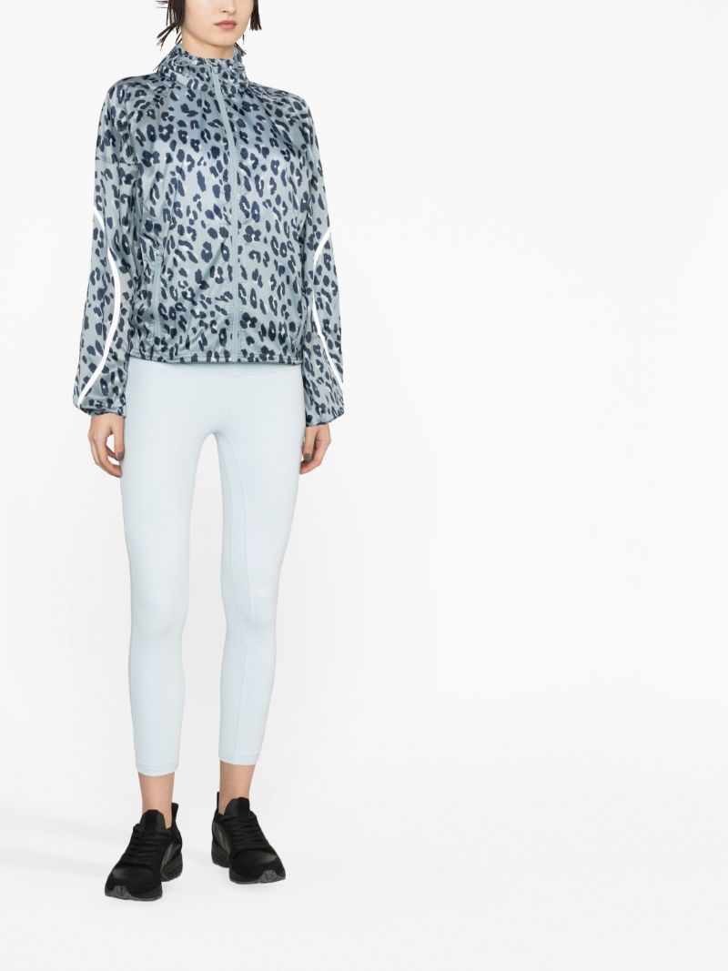 Blue Pack Away Cheetah-print Jacket