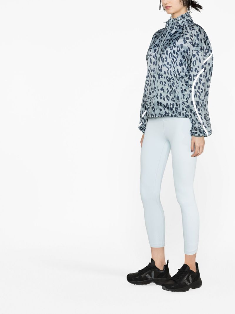 Blue Pack Away Cheetah-print Jacket
