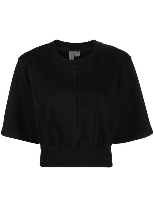 Black Refine Open Back T-shirt