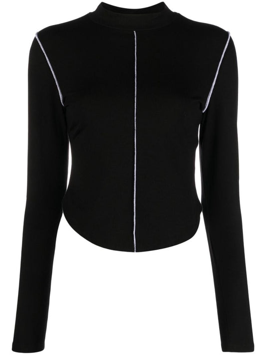 Black Stacey Knit Top