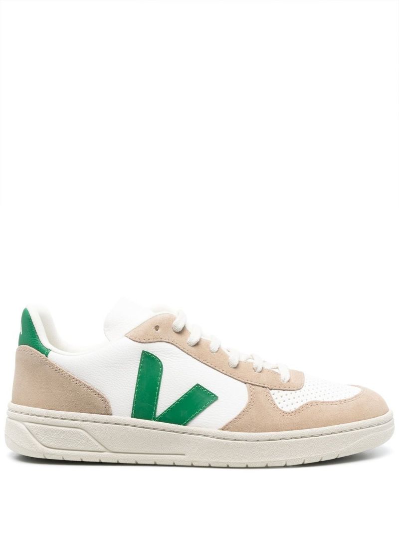 White V-10 Low-top Sneakers