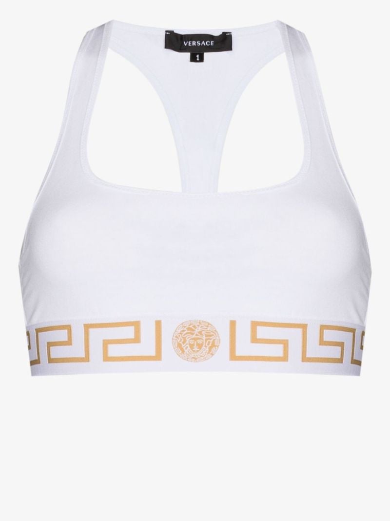 White Greca Border Bralette