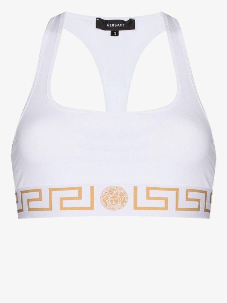 White Greca Border Bralette