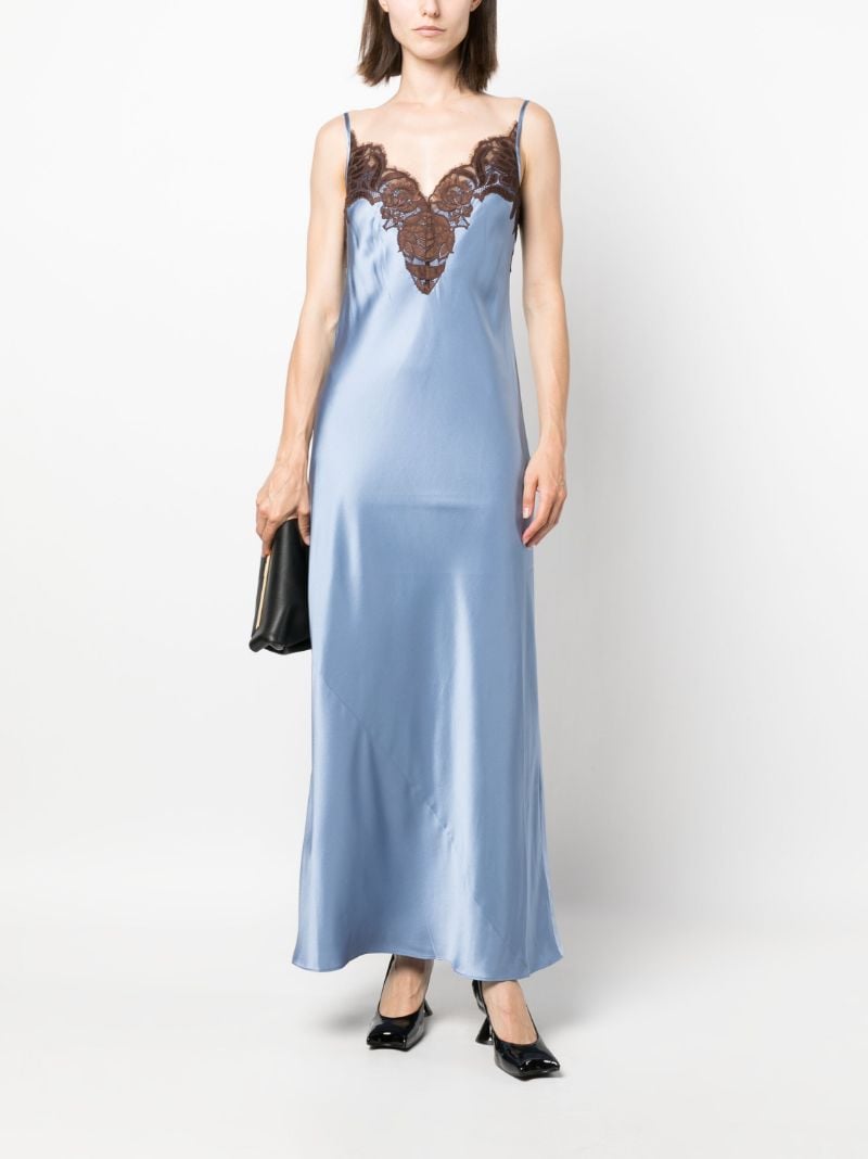 Blue Lace Panel Dress