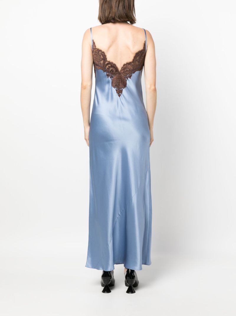 Blue Lace Panel Dress