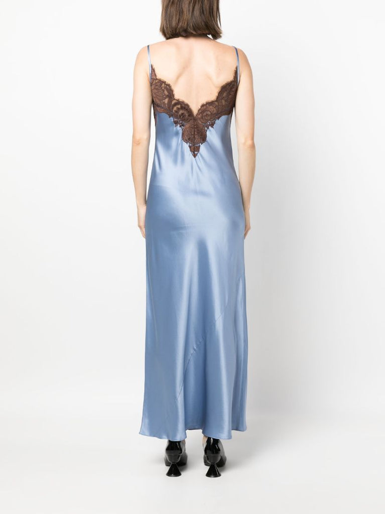 Blue Lace Panel Dress