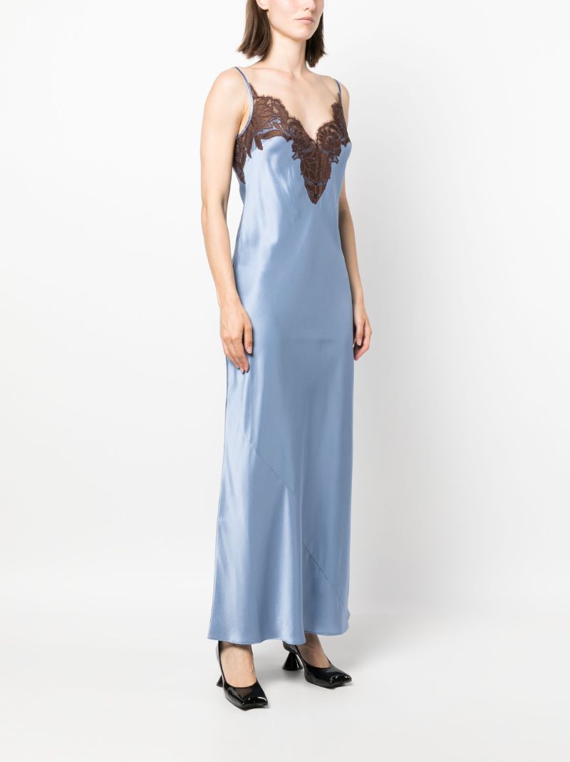 Blue Lace Panel Dress